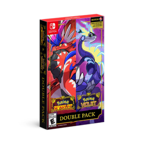 Pokemon lovers and fanatics get two for one with the double pack of the fun and popular Pokemon Scarlet and Pokemon Violet video games for Nintendo Switch consoles.