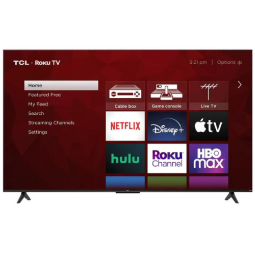 A 4K Roku Smart TV with UHD, HDR, and many more capabilities. This high-quality television is a TLC Class 4-Series.