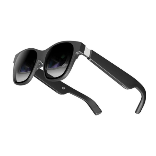 XREAL Air Augmented Reality Glasses are Smart pair of Glasses with a Massive 201″ Micro-OLED Virtual Theater. Watch, Stream, and Game on your PC, Android/iOS-Consoles, plus they are Cloud Gaming Compatible. Brand formerly known as "NREAL".