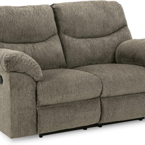 Signature Design by Ashley Alphons Transitional Tufted Reclining Loveseat, Light Gray Rental/OTB*